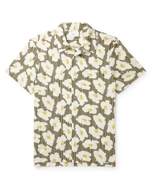 Mr P. MR P. Camp-Collar Printed Cotton Shirt