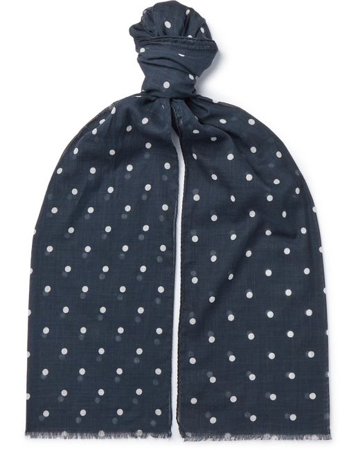 Anderson & Sheppard Polka-Dot Cotton Scarf one