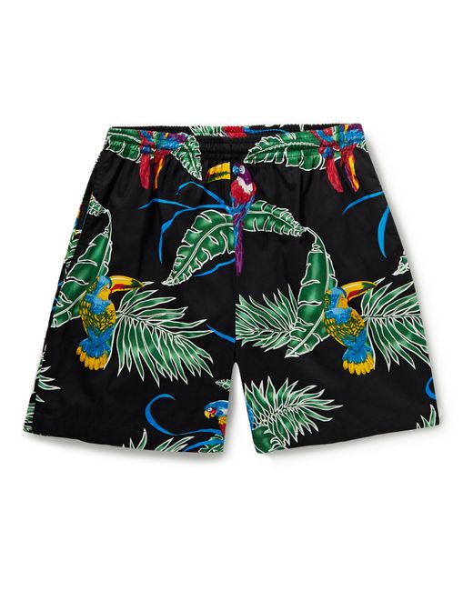 Go Barefoot Tropical Birds Printed Cotton-Blend Shorts