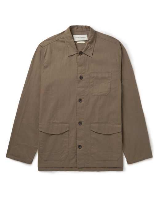 Oliver Spencer Hockney Linen and Cotton-Blend Shirt Jacket