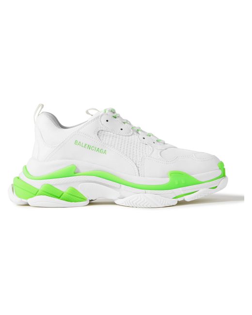 Balenciaga Triple S Mesh and Faux Leather Sneakers