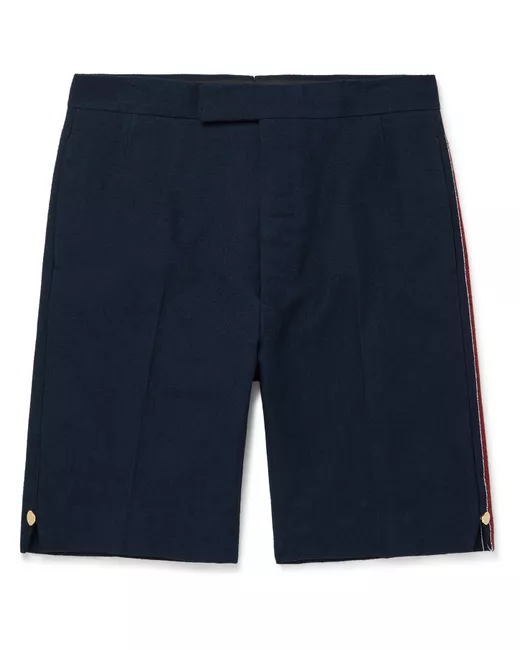 Thom Browne Slim-Fit Striped Cotton-Blend Bouclé Shorts