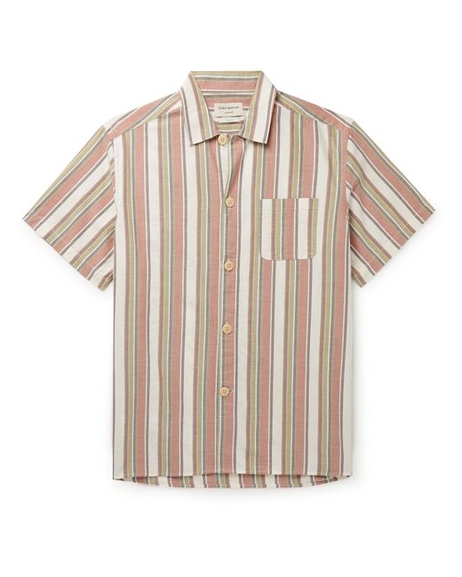 Oliver Spencer Loungewear Canvey Striped Organic Cotton-Twill Pyjama Shirt