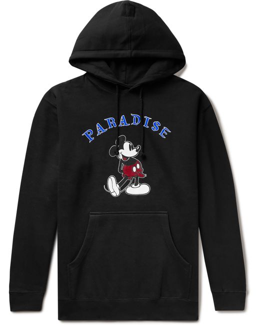 Paradise Printed Fleece-Back Cotton-Blend Jersey Hoodie