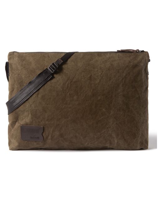 Bleu De Chauffe Baston Leather-Trimmed Cotton-Canvas Messenger Bag