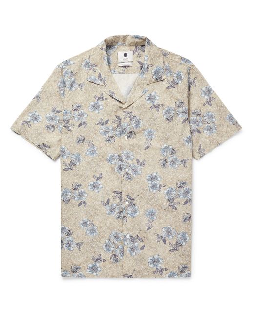 Nn07 Miyagi Camp-Collar Printed Cotton Shirt