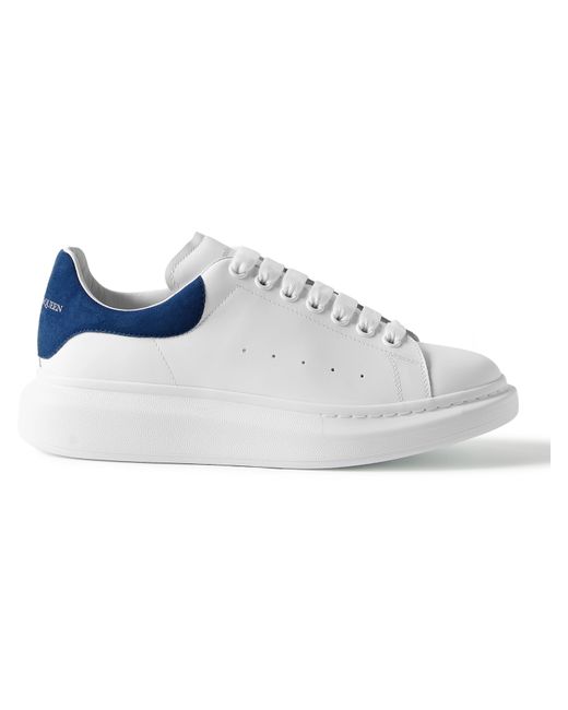 Alexander McQueen Exaggerated-Sole Suede-Trimmed Leather Sneakers