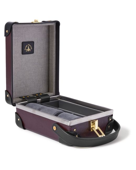 Globe-Trotter Leather-Trimmed Three-Watch Case