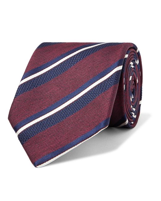 Bigi 8cm Striped Silk-Jacquard Tie