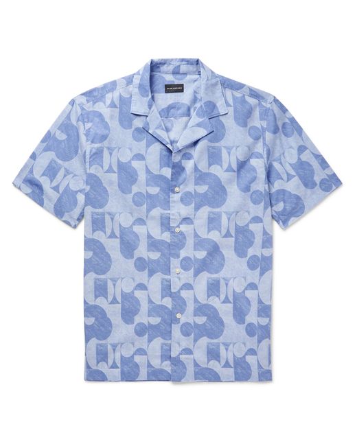 Club Monaco Camp-Collar Printed Cotton Shirt