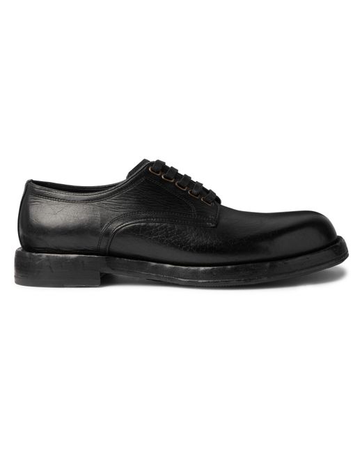 Dolce & Gabbana Perugino Textured-Leather Derby Shoes