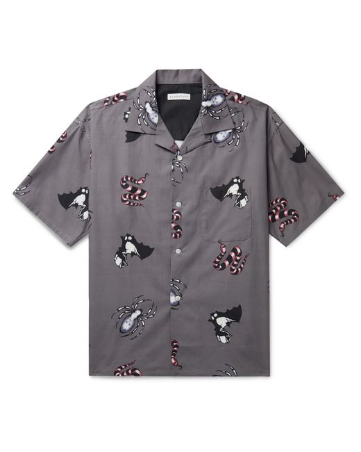 Flagstuff Camp-Collar Printed Cotton-Poplin Shirt