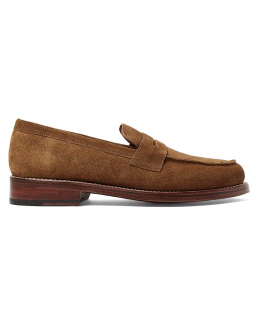 Grenson Peter Brushed-Suede Penny Loafers