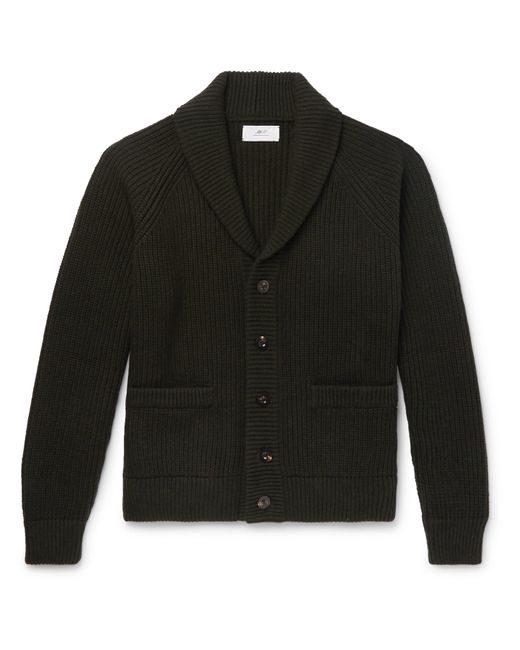 Mr P. MR P. Oversized Shawl-Collar Ribbed Wool and Cashmere-Blend Cardigan
