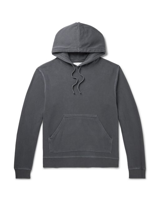 Officine Generale Olivier Garment-Dyed Loopback Cotton-Jersey Hoodie