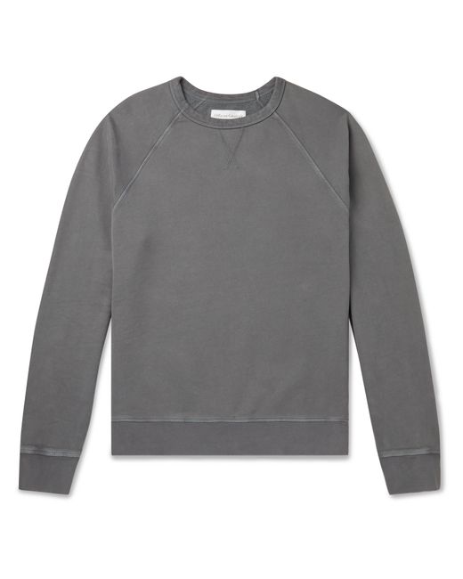 Officine Generale Garment-Dyed Fleece-Back Cotton-Jersey Sweatshirt
