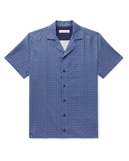 Orlebar Brown Travis Nerano Slim-Fit Camp-Collar Cotton and Linen-Blend Shirt