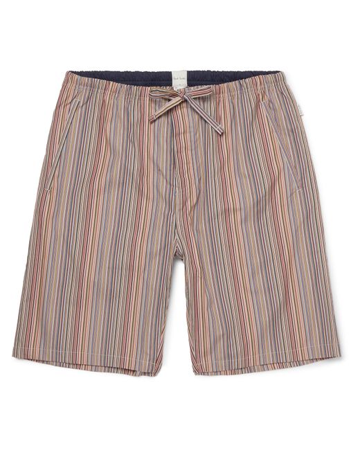 Paul Smith Striped Cotton Drawstring Pyjama Shorts
