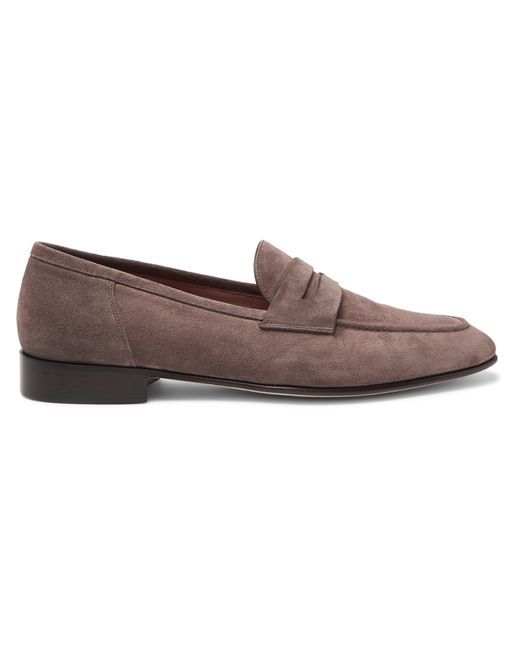 Ralph Lauren Purple Label Chessing Suede Penny Loafers