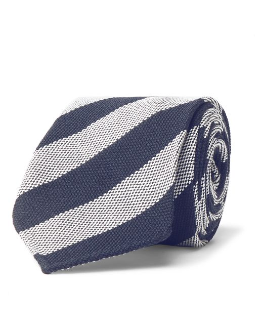 Thom Sweeney 7.5cm Striped Cotton and Silk-Blend Tie one
