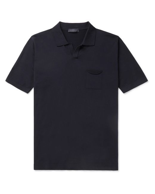 Thom Sweeney Garment-Dyed Cotton Polo Shirt
