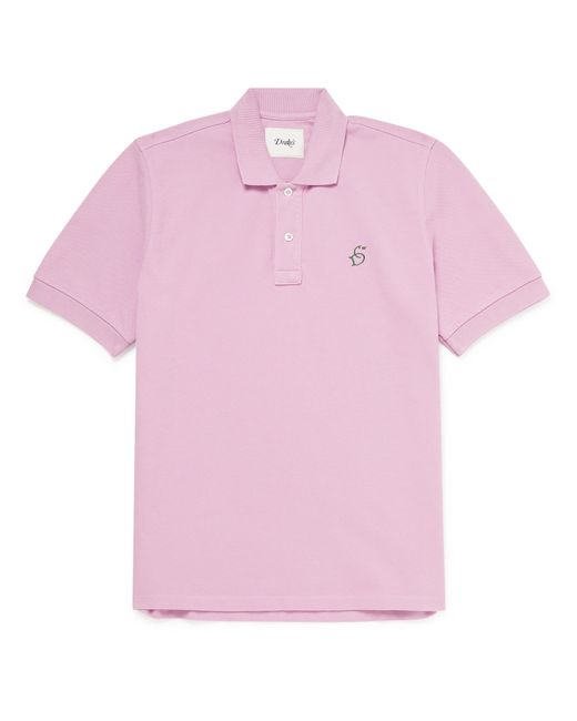 Drake's Logo-Embroidered Cotton-Piqué Polo Shirt