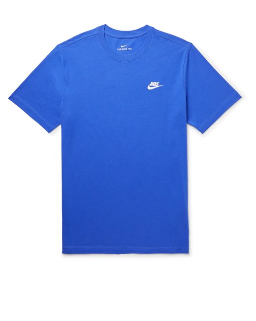 Nike Sportswear Club Logo-Embroidered Cotton-Jersey T-Shirt