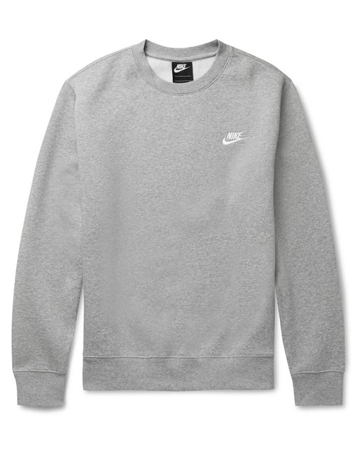 Nike Logo-Embroidered Cotton-Blend Jersey Sweatshirt