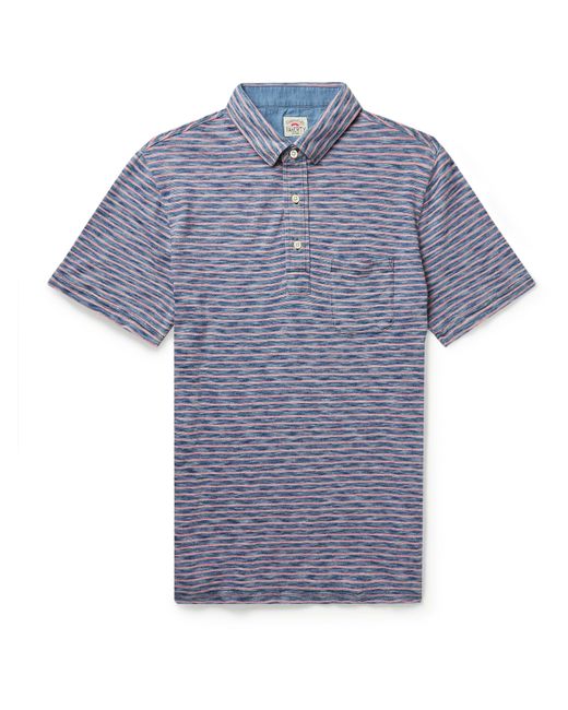 Faherty Striped Slub Cotton-Jersey Polo Shirt