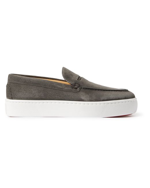 Christian Louboutin Paqueboat Suede Penny Loafers