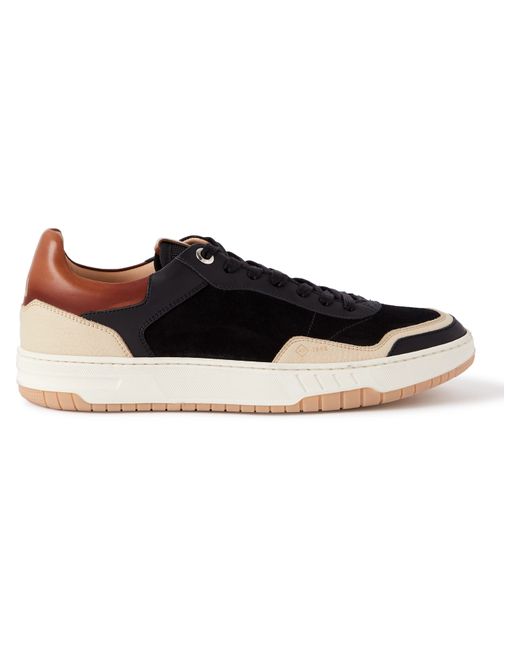 Dunhill Court Elite Lux Suede and Leather Sneakers