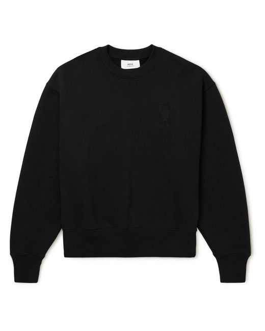 AMI Alexandre Mattiussi Logo-Appliquéd Cotton-Jersey Sweatshirt