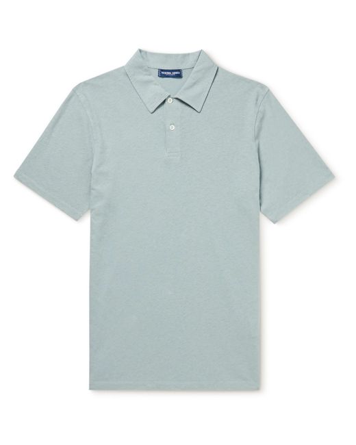 Frescobol Carioca Constantino Cotton and Linen-Blend Polo Shirt