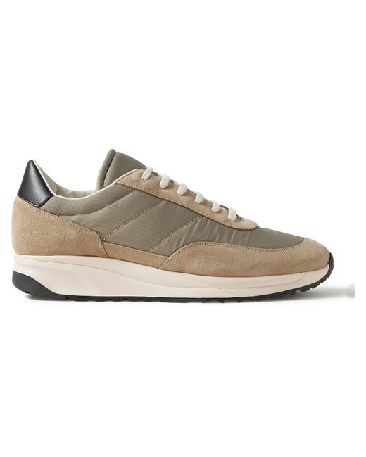 Common Projects Track Classic Leather-Trimmed Suede and Ripstop Sneakers