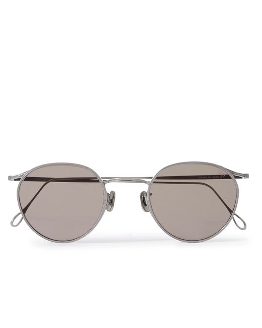 Eyevan 7285 Round-Frame Titanium Sunglasses