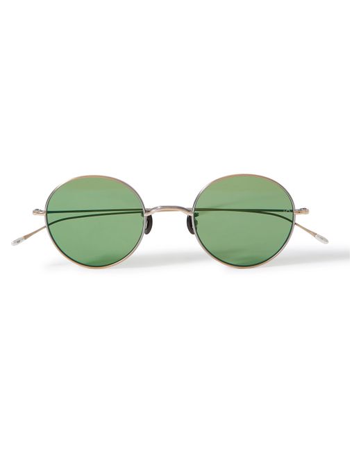 Eyevan 7285 No. 5 Round-Frame Titanium Sunglasses