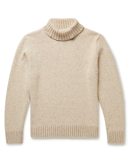 Inis Meáin Donegal Merino Wool and Cashmere-Blend Rollneck Sweater