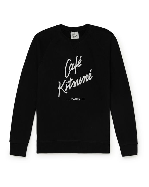 Café Kitsuné Logo-Print Cotton-Jersey Sweatshirt
