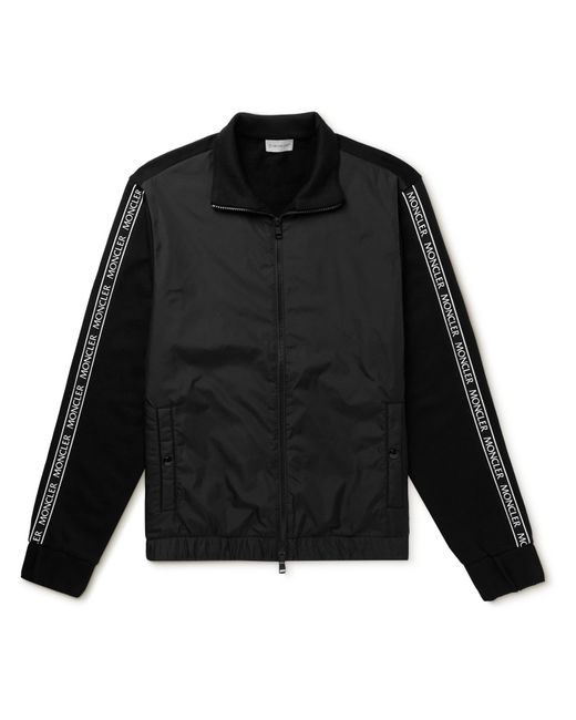 Moncler Logo-Appliquéd Cotton-Jersey and Shell Track Jacket