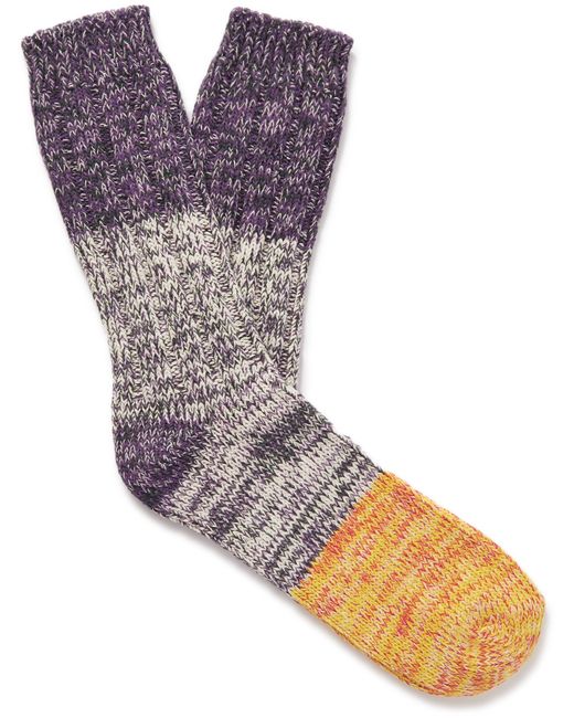 Thunders Love Striped Recycled Cotton-Blend Socks