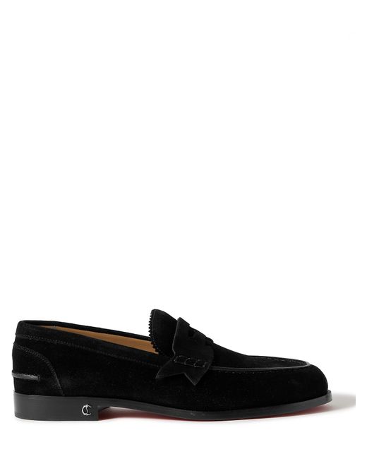 Christian Louboutin No Penny Suede Loafers