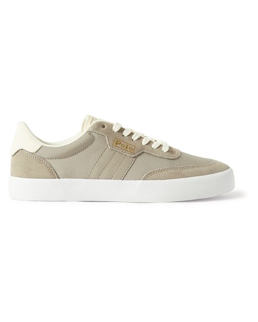 Polo Ralph Lauren Court Vulc Leather Suede and Canvas Sneakers