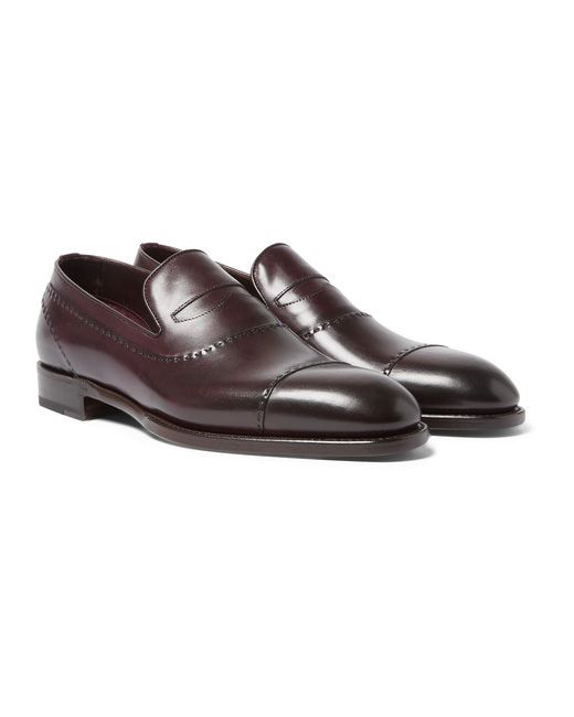 Brioni Polished-leather Penny Loafers