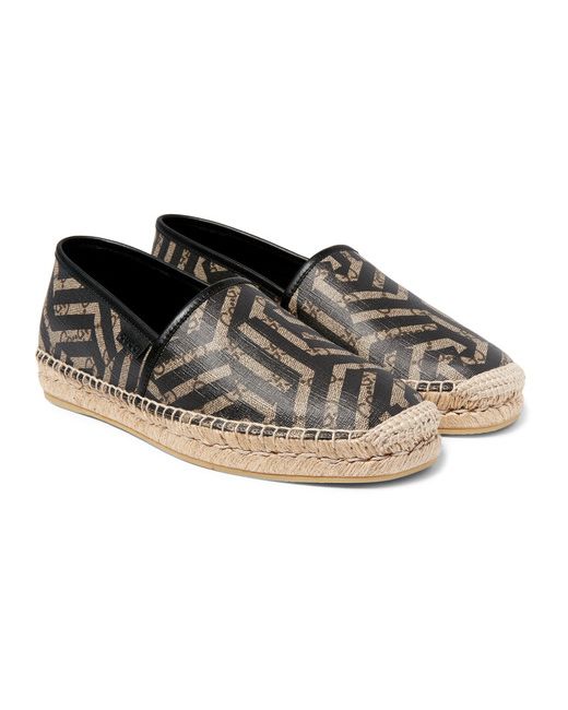 Gucci Leather-trimmed Coated-canvas Espadrilles