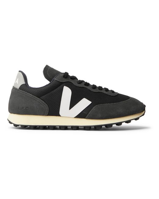 Veja Rio Branco Leather and Rubber-Trimmed Alveomesh Suede Sneakers