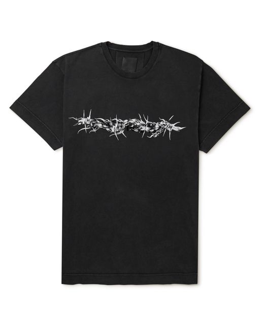 Givenchy Oversized Logo-Flocked Printed Cotton-Jersey T-Shirt