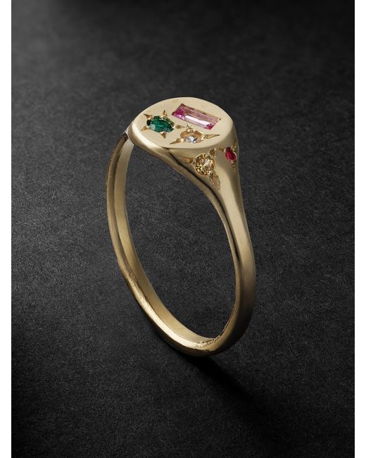 Seb Brown Neapolitan Sapphire Emerald and Ruby Ring