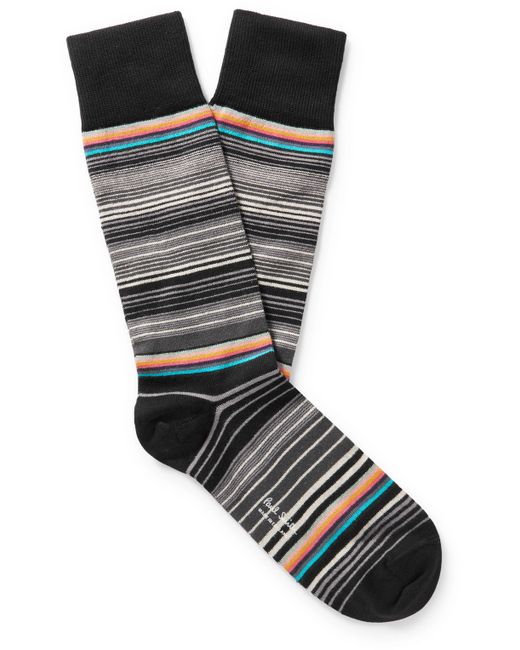 Paul Smith Tanka Striped Cotton-Blend Socks