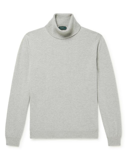 Incotex Slim-Fit Virgin Wool and Cashmere-Blend Rollneck Sweater