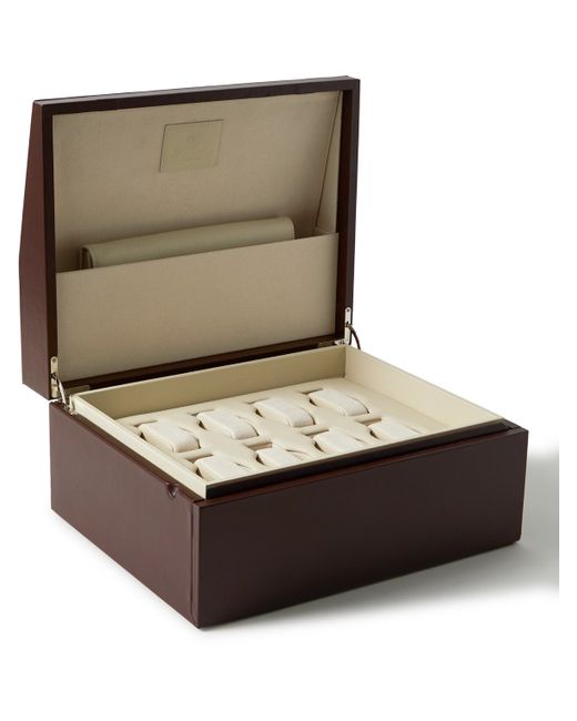 Pineider Passion Leather and Plywood Watch Box
